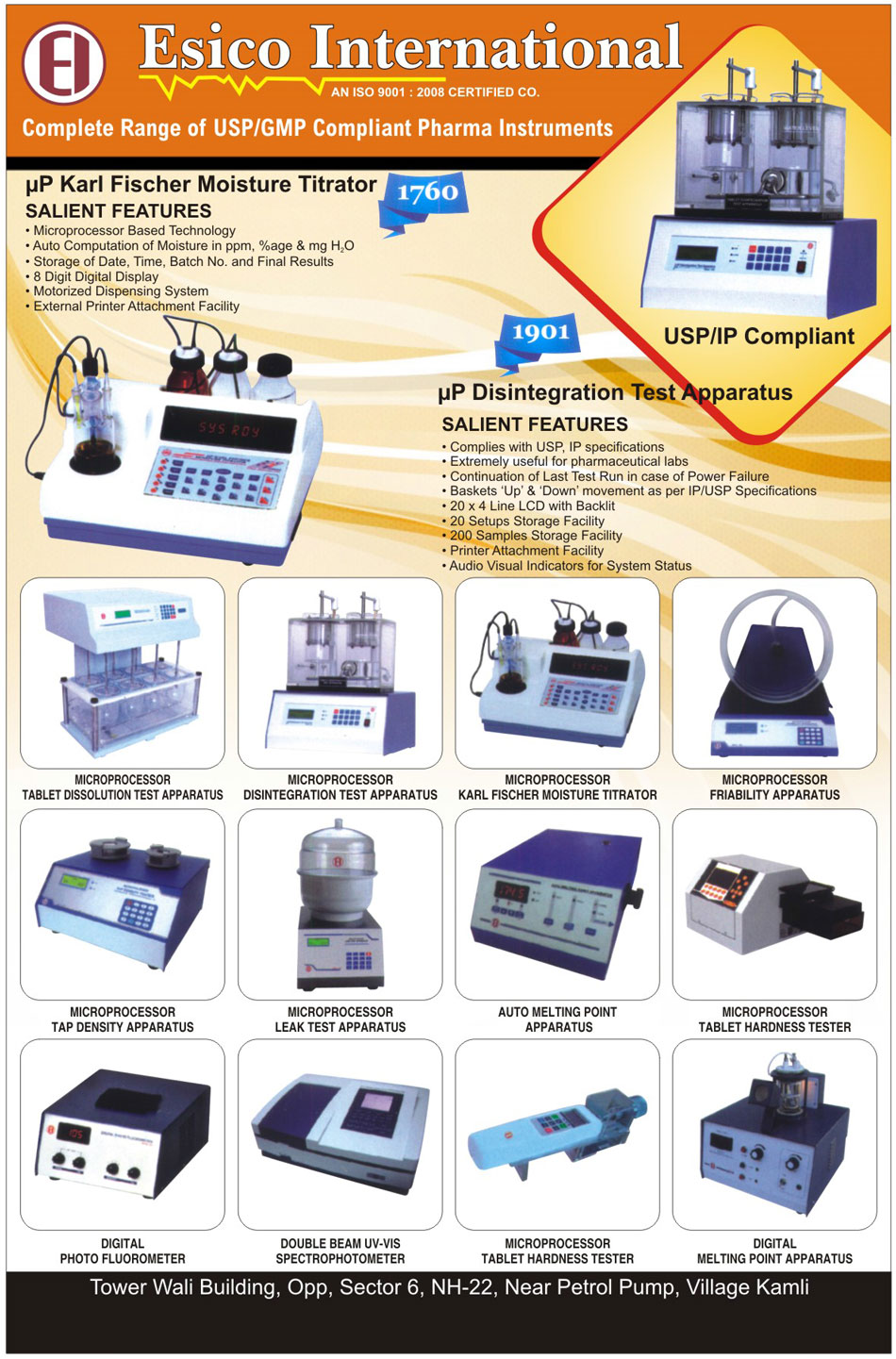 USP Complaint Pharma Instruments, GMP Complaint Pharma Instruments, Microprocessor Tablet Dissolutions Test Apparatus, Microprocessor Disintegration Test Apparatus, Microprocessor Karl Fischer Moisture Titrators, Microprocessor Friability Apparatus, Microprocessor Tap Density Apparatus, Microprocessor Leak Test Apparatus, Auto Melting Point Apparatus, Microprocessor Tablet Hardness Testers, Digital Photo Fluorometers, Double Beam Uv Vis Spectrophotometers, Microprocessor Tablet Hardness Testers, Digital Melting Point Apparatus