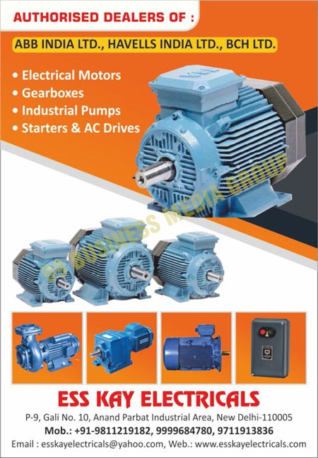 Electric Motors, Gearboxes, Industrial Pumps, Starters, AC Drives