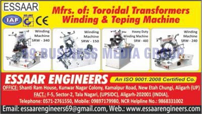 Toroidal Transformer Winding Machines, Tapping Machines, Toroid Coil Winding Machines, Toroidal Transformers Coil Winding Machines, Coil Winding Machines, Heavy Duty Winding Machines, Toroidal Transformer Tapping Machines, Winding Machines