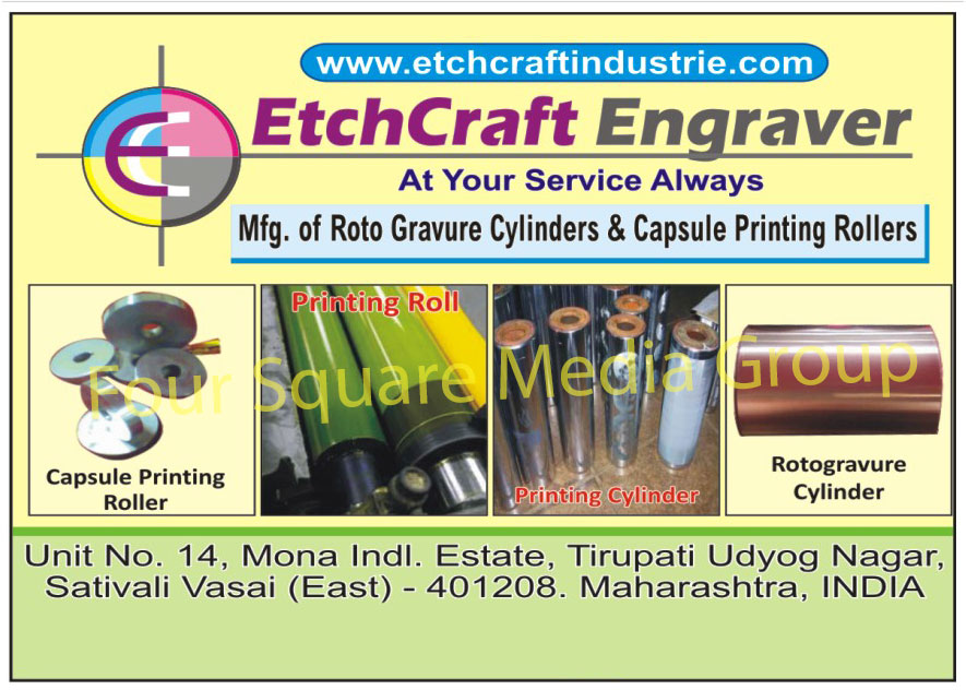 Capsule Printing Roller, Rotogravure Cylinders, Roto Gravure Cylinders, Printing Rolls, Printing Cylinders