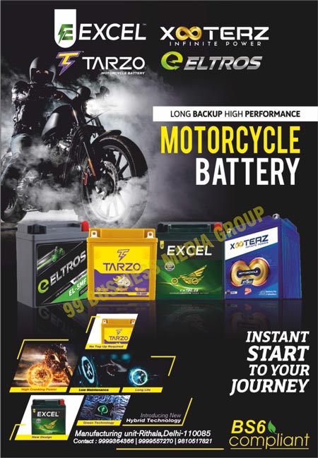 Motorcycle Batteries, Bike Batteries, Electric Vehicle Batteries, Two Wheeler Vehicle Batteries