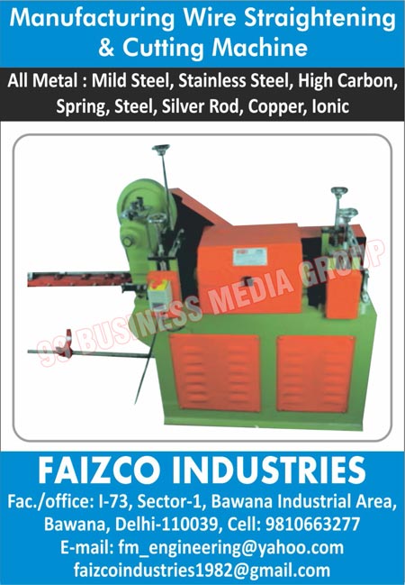 Wire Straightening Machines, Wire Cutting Machines, Wire Crushing Machines, Wire Machines