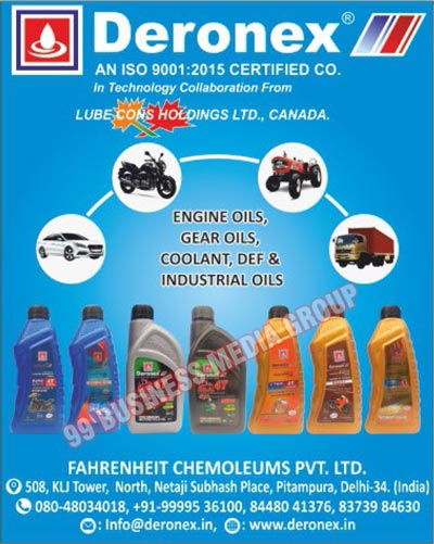Automotive Oils, Engine Oils, Gear Oils, Coolant Oils, Industrial Oils, Differential Oils
