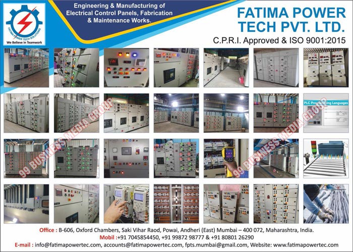 Electrical Panels, Control Panels, Distribution Boards, Electrical Control Panels, Electrical Panel Fabrication Works, Electrical Panel Maintenance Works