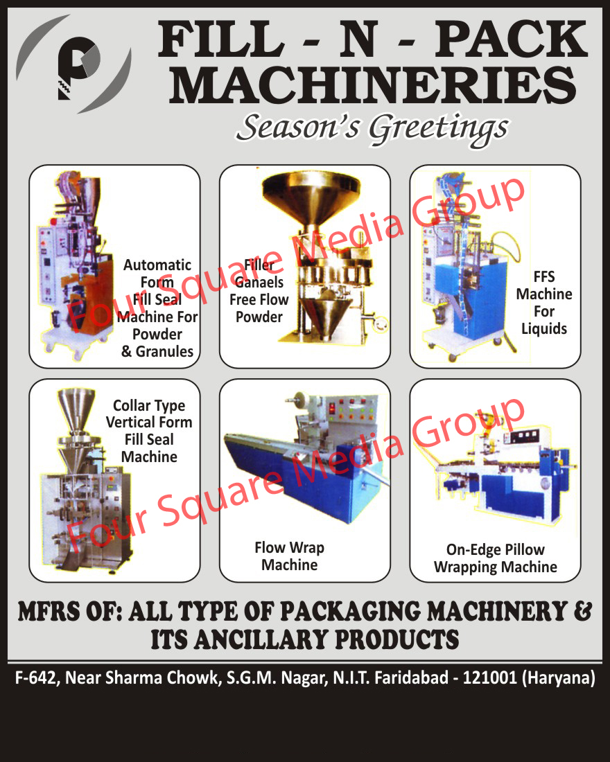 Automatic Form Fill Seal Machines, Semi Pneumatic FFS With Auger Filler, Liquids FFS Machine, Collar Type Vertical Form Fill Seal Machines, Horizontal Flow Wrap Machines, On Edge Pillow Wrapping Machines, Packaging Machines, Packaging Machine Products,Pneumatic FFS Auger Fillers, FFS Machines, Flow Wrap Machines, Collar Vertical Form Fill Seal Machines