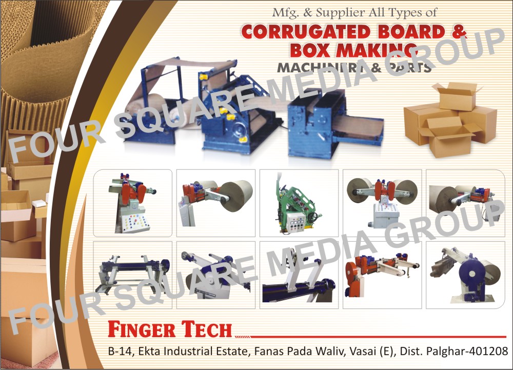 Corrugated Board Making Machines, Corrugated Box Making Machines, Corrugated Board Making Machine Parts, Corrugated Box Making Machine Parts