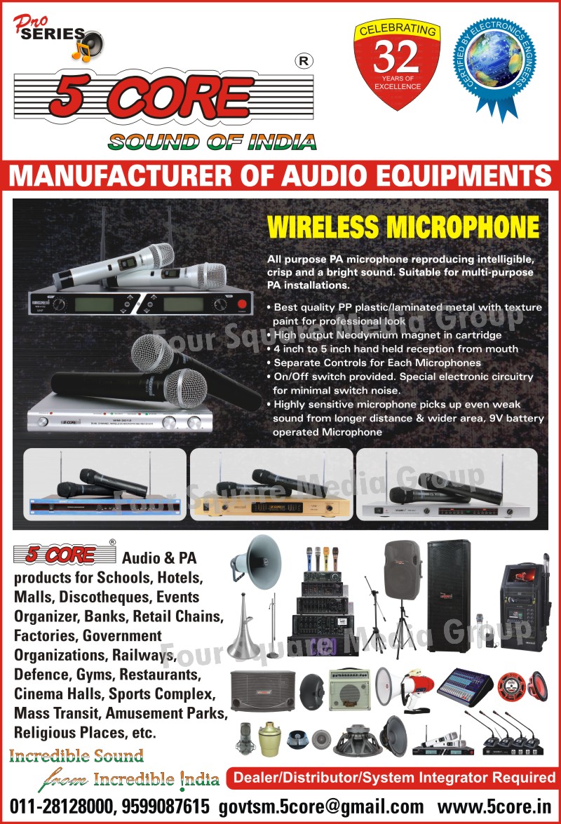 Audio Equipments, Wireless Microphones, Public Address Microphones