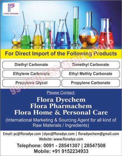 Diethyl Carbonates, Ethylene Carbonates, Propylene Glycols, Dimethyl Carbonates, Ethyl Methly Carbonates, Propylene Carbonates
