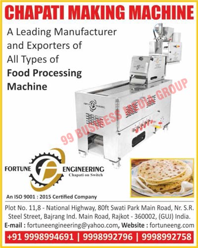 Chapati Making Machines, Food Processing Machines