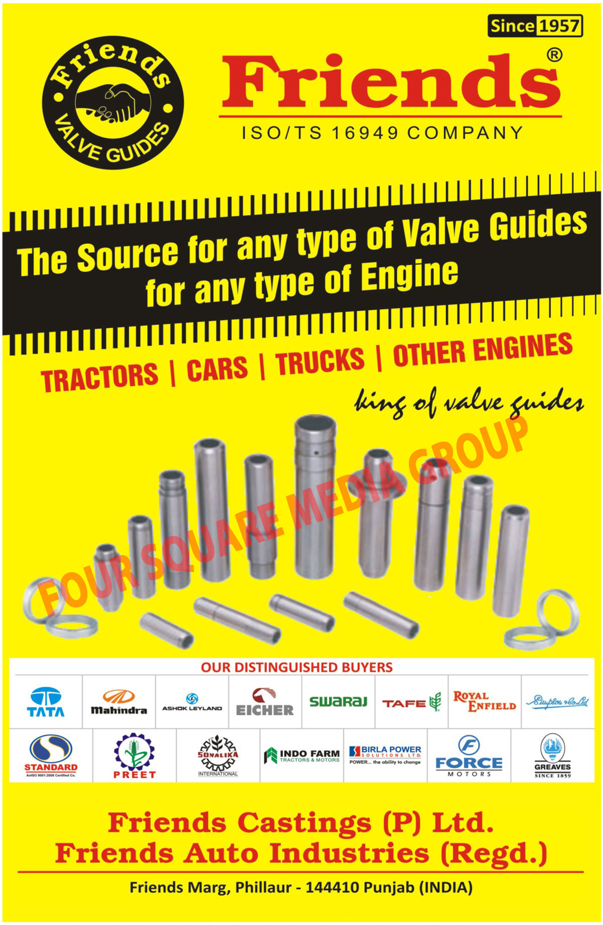 Engine Valve Guides, Tractor Engine Valve Guides, Car Engine Valve Guides, Truck Engine Valve Guides, Engine Valve Guide