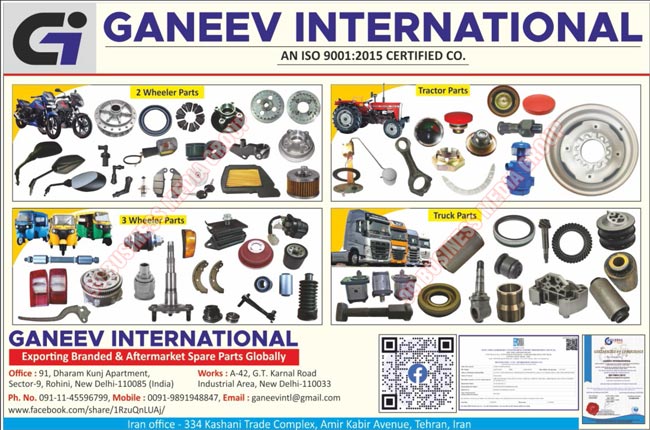 Two Wheeler Parts, Tractor Parts, Three Wheeler Parts, Truck Parts