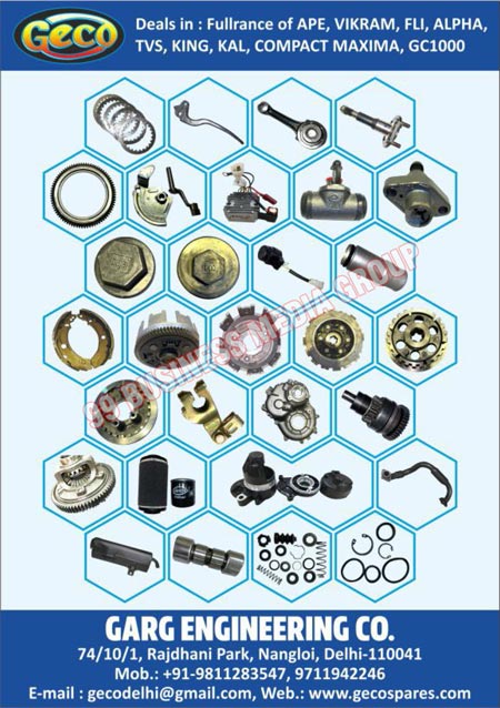 Pressure Plates, Clutch Levers, Connecting Rods, Real Axels, Gear Shifters, Magnet Rings, Regulators, Wheels Cylinders, Chain Tensioners, Oil Nuts, Big Oil Nuts, Starter Relays, Plug Sleeves, Break Shoes, Clutch Housing Assemblies, Clutch Plate Assemblies, Clutch Hubs, Clutch Wheels, Clutch Releases, Crank Covers, Bendixes, Differential Mandir Assemblies, Oil Filters, Air Filters, Self Mandir Assemblies, Silencers, Master Cylinder Assemblies, Automotive Spare Parts, Three Wheeler Spares Parts, Automotive Gears, Clutch Rubbers, Diesel Engine Cam Shafts, PVC Pipes, Engine Gears, Cluster Gears, Crank Shafts, Clutch Bells, Diesel Filters, Tappet Covers, Cam Flower Set, First Gears, Second Gears, Third Gears, Three Wheeler Parts