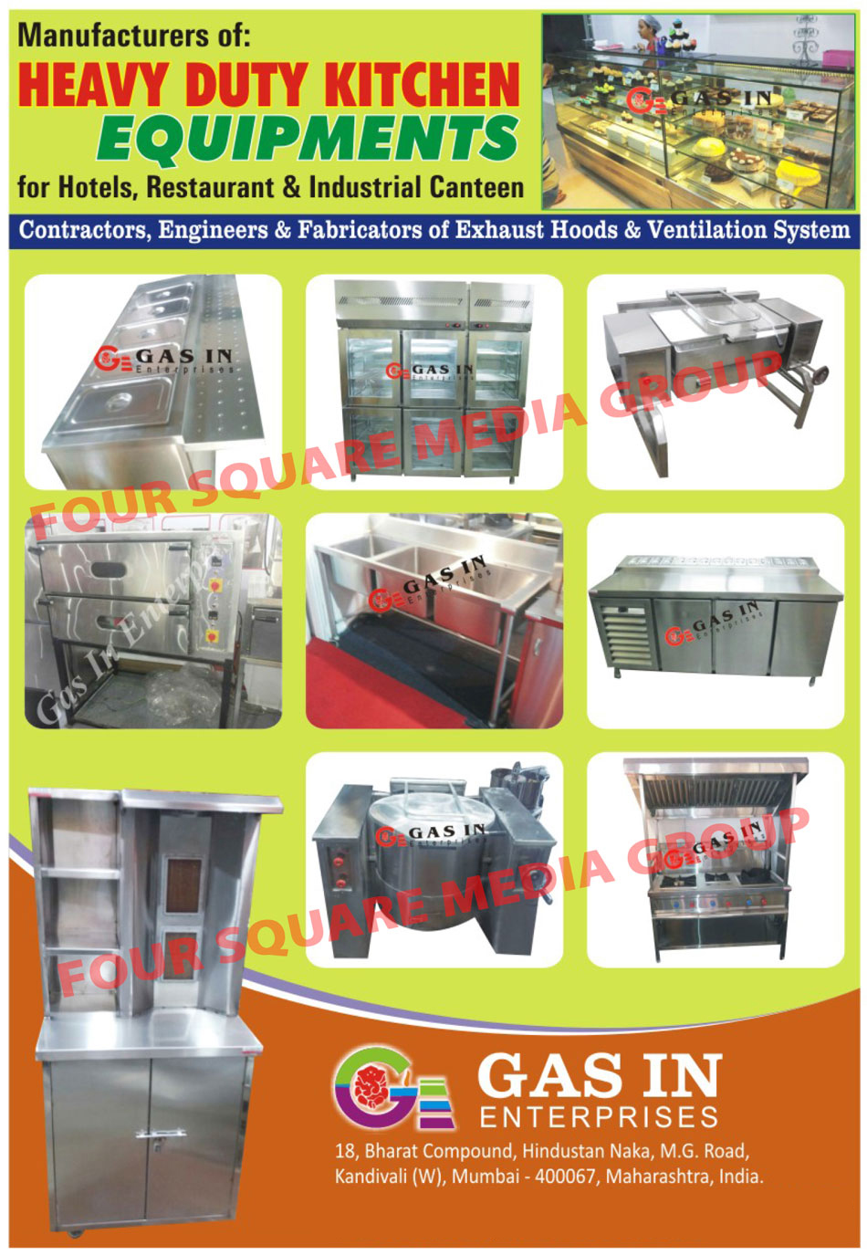 Kitchen Equipments, Hotel kitchen Equipments, Restaurant Kitchen Equipments, Industrial Canteen Exhaust Hoods, Ventilation System, Bar Be Que Gas Fire, Planetary Mixer, Siral Mixer, Electrical Bain Marie, Tilting Brasing Pan, Rotary Ovens, Idli Boiler, Display Ice Cream Counter, Cold Display Counter, Continental Gas Range, Two Burner Indian Gas Range,Spiral Mixer, Hood Ventilation