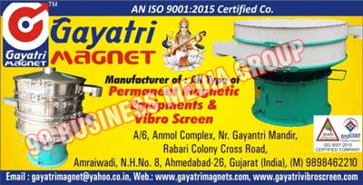 Gyroscreens, Permanent Magnetic Equipments, Vibro Screens, Magnetic Equipments