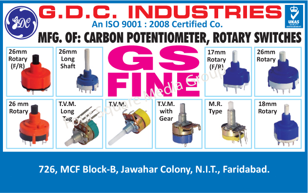 Carbon Potentiometers, Rotary Switches