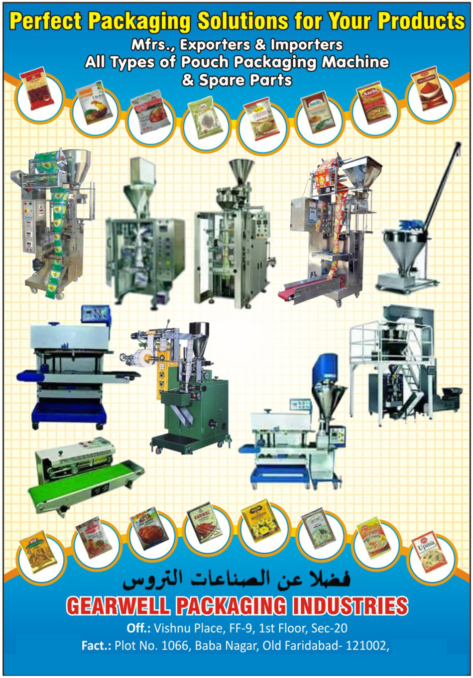 Pouch Packaging Machines, Pouch Packaging Machine Spare Parts, Arabic Language Packaging Materials