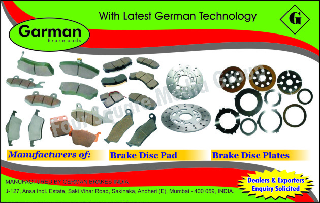 Brake Disc Pad, Brake Disc Plates