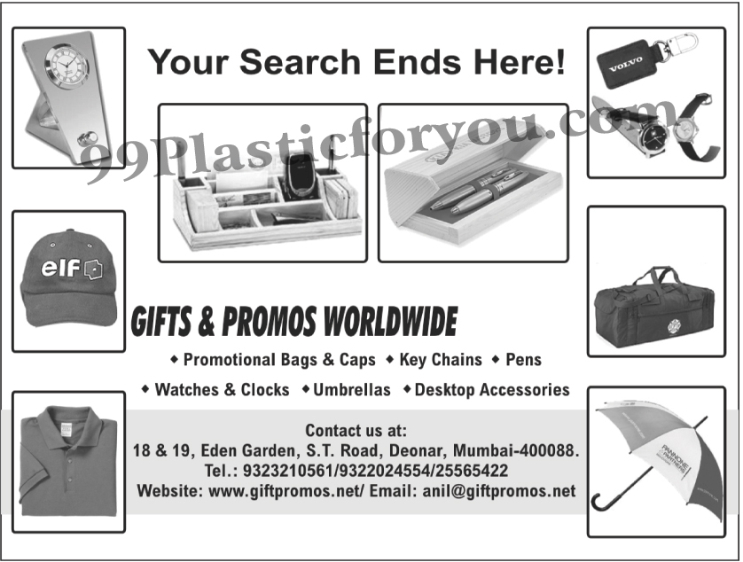 Gift Items, Promox, Promotional Bags, Promotional Caps, Key chains, Pens, Waches, Clocks, Umbrellas, Desktop Accessories, Brass, Glass Crystals, T Shirts, Thermoware, Wood Items, Plastic Pens, Cup, Bags