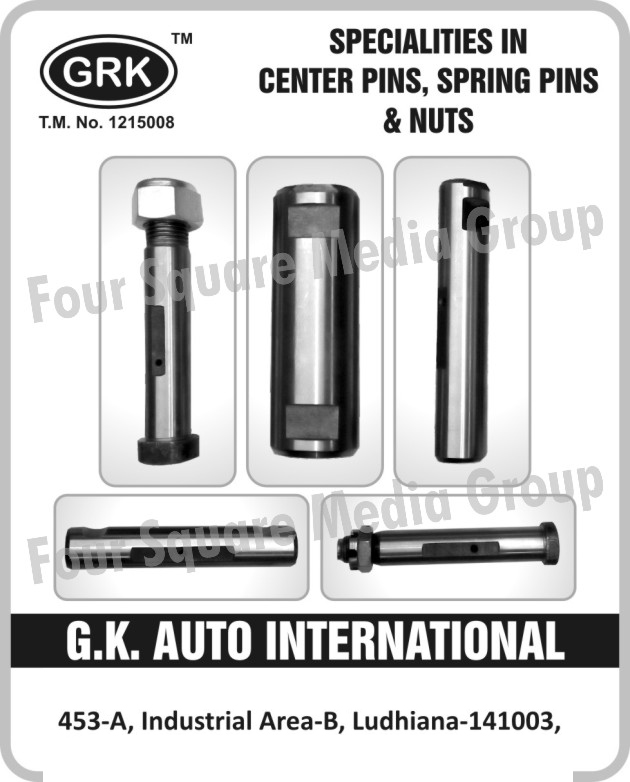 Center Pins, Spring Pins, Spring Nuts