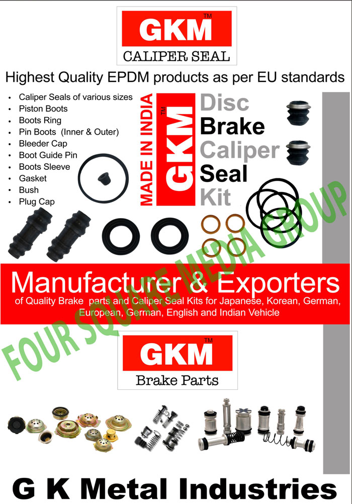 Brake Parts, Repair Kits, Brake Seals,Slave Cylinder Repair Kits, Brake master Cylinder Repair Kits, Clutch Cylinder Repair Kits, Caliper Seals, Hydraulic Brake Service Parts, Cup Seals, Caliper Seals, Caliper Seal Kits, Piston Boots, Boots Rings, Inner Pin Boots, Outer Pin Boots, Bleeder Caps, Boot Guide Pins, Gaskets, Bushes, Plug Caps, Disc Brake Caliper Seal Kits