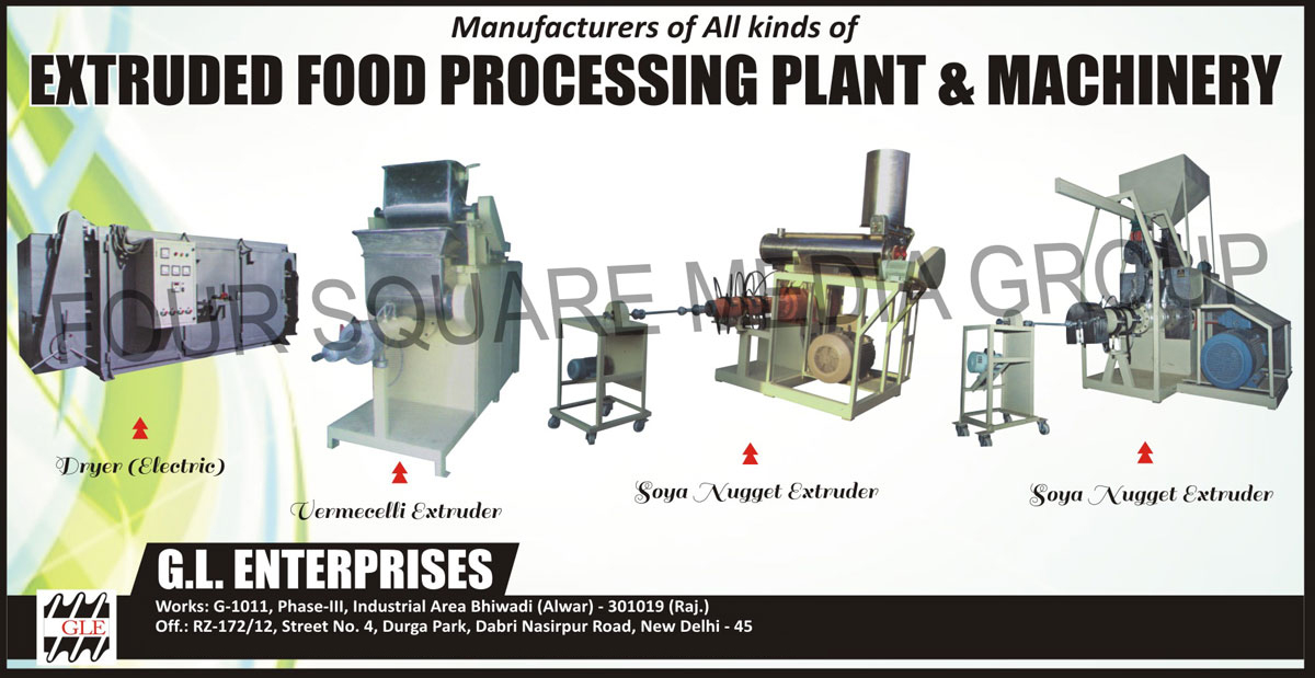 Extruded Food Processing Machines, Extruded Food Processing Plant, Food Electric Dryer, Vermicelli Extruder, Soya Nugget Extruder