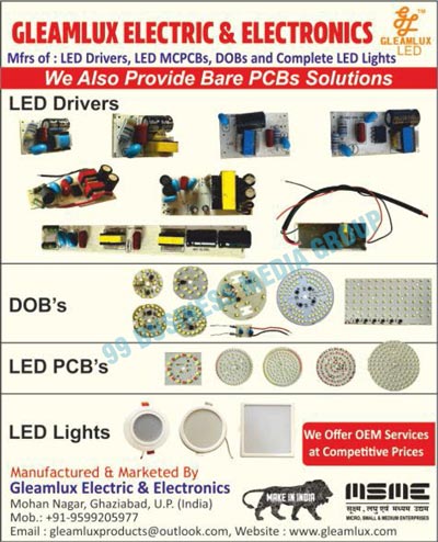 Led Drivers, Led Light MCPCBs, Led Light DOBs, Led Lights, Bare Solution PCBs, OEMs, Led PCBs