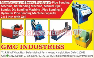 Electric Pipe Bending Machines, Bar Bending Machines, Three Roll Pipe Bending Machines, Bar Cutting Machines, Hydraulic Pipe Bending Machines, Pipe Bending Machines, Manual Pipe Bender Machines, Die Bending Machines