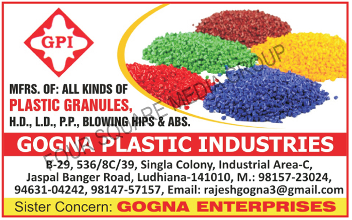 Plastic Granules, HD Granules, LD Granules, PP Granules, Blowing HIPS Granules, ABS Granules