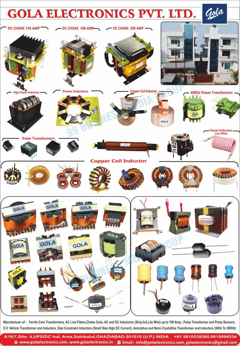 Ferrite Core Transformers, AC Line Filters, Choke Coils, AC Inductors, DC Inductors, Strip AC Inductors, Strip DC Inductors, Foil AC Inductors, Foil DC Inductors, Litz Wire AC Inductors, Litz Wire DC Inductors, Pulse Transformers, Pulse Sensors, Electric Vehicle Transformers, Electric Vehicle Inductors, Size Constraint Inductors, Small Size High DC Current Constraint Inductors, Amorphus Transformers, Amorphus Inductors, Nano Crystalline Transformers, Nano Crystalline Inductors, DC Chokes, High Power Inductors, Power Inductors, Copper Foil Inductors, Power Transformers, Power Inductor Litz Wires, Copper Coil Inductors
