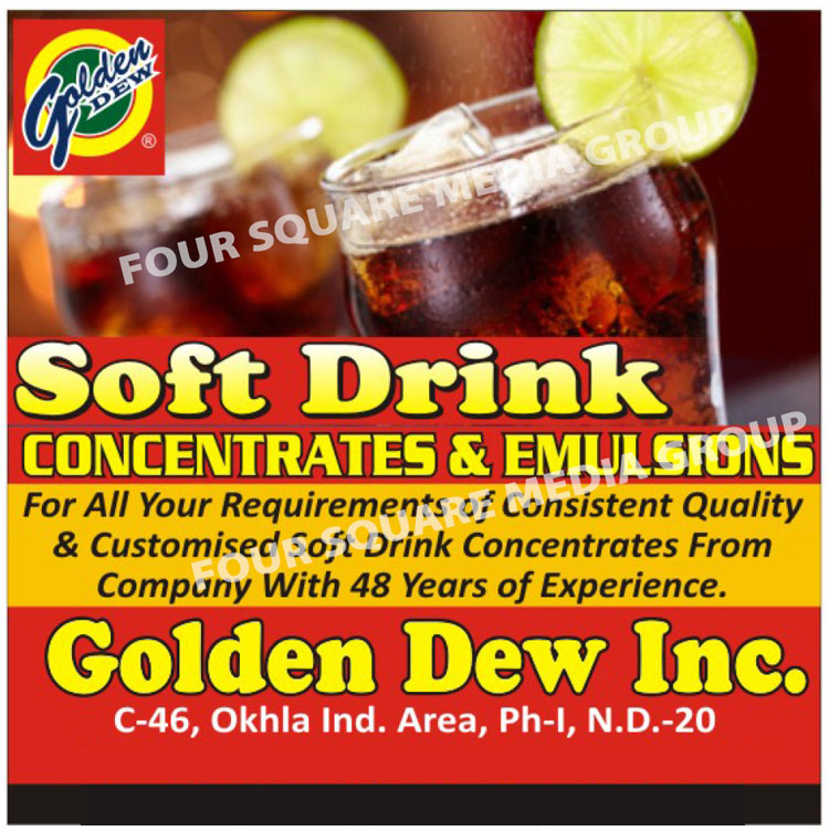 Soft Drinks, Soft Drinks Concentrate, Soft Drinks Emulsions