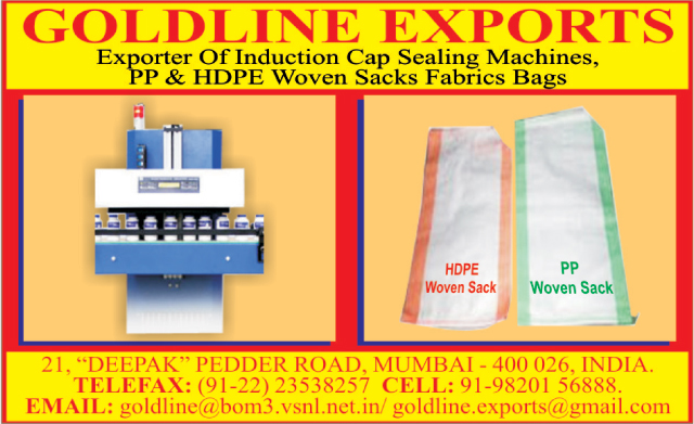 Induction Cap Sealing Machines, PP Woven Sack Fabric Bags, HDPE Woven Sack Fabric Bags