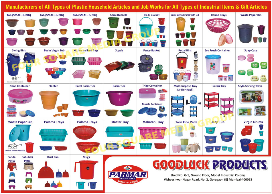 Plastic Household Articles, Industrial Item Job Works, Gift Article Job Works, Plastic Tub, Plastic Semi Bucket, Plastic Bucket, Plastic Drums, Plastic Round Tray, Plastic Tray, Plastic Waste Paper Tin, Plastic Swing Bin, Plastic Basin Virgin Tub, Plastic Kitchen Tray, Plastic Fruit Tray, Plastic Supda, Plastic Fancy Basket, Plastic Pedal Bins, Plastic Container, Plastic Soap Case, Plastic Nano Container, Plastic Planter, Plastic Excel Basin Tub, Plastic Basin Tub, Plastic Trigo Container, Plastic Multipurpose Tray, Plastic Safari Tray, Plastic Serving Tray, Plastic Waste Paper Bins, Plastic Paloma Tray, Plastic Master Tray, Plastic Twin One Patla, Plastic Deep Tub, Plastic Virgin Drums, Plastic Patla, Plastic Dust Pan, Plastic Mugs