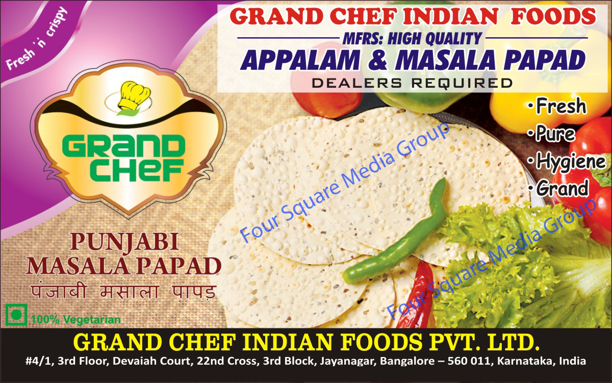 Appalam Papads, Masala Papads, Papads,Appalam, Punjabi Masala Papad