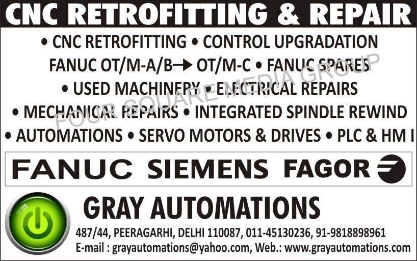 Automation, CNC Retrofitting, Fanuc Spares, PLC, Servo Motors, Servo Drives, HMI, Used Machines, Electrical Repairing Services, Mechanical Repairing Services, Integrated Spindle Rewinds, CNC Control Upgradation