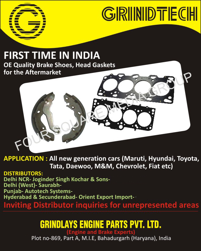 Piston Rings, Pistons, Piston Pins, Piston Liners, Cylinder Blocks, Engine Valves, Valve Guides, Valve Seat Inserts, Engine Bearings, Engine Bushes, Oil Seals, Brakes Shoes, Brake Pads, Head Gaskets, Gaskets,Pins, Liners, Bushes