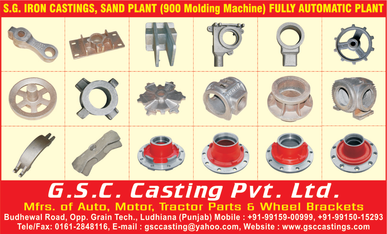 Auto Parts, Motor Parts, Tractor Parts, Wheel Brackets, SG Iron Castings, Fully Automatic Sand Plant, Automotive Spare Parts,Automotive Motor, Auto spare parts, Garage equipments