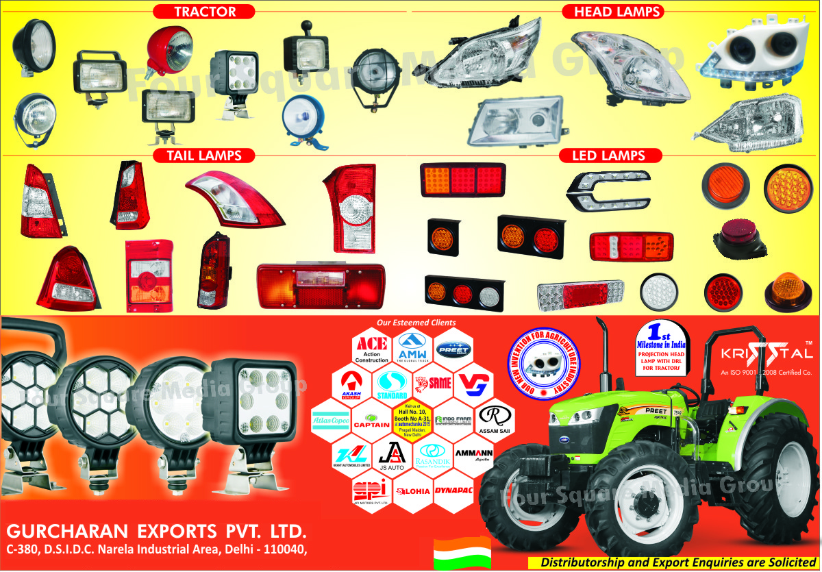 Tractor Head Lamps, Tractor Tail Lamps, Tractor Led Lamps, ,Automotive Lights