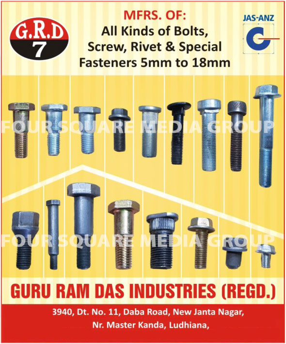 Bolts, Screws, Rivets, Fasteners