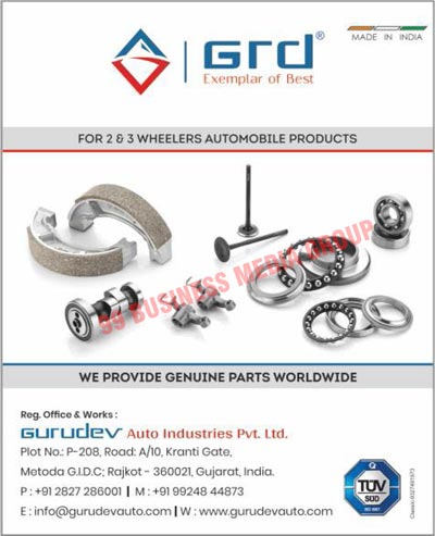 Automotive Products, Automotive Spare Parts, Two Wheeler Spare Parts, Three Wheeler Spare Parts, Steering Column Bearings, Ball Bearings, Camshafts, Rocker Arms, Engine Valves, Two Wheeler Automobile Parts, Three Wheeler Automobile Parts