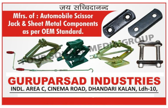 Automotive Scissor Jacks, Sheet Metal Components