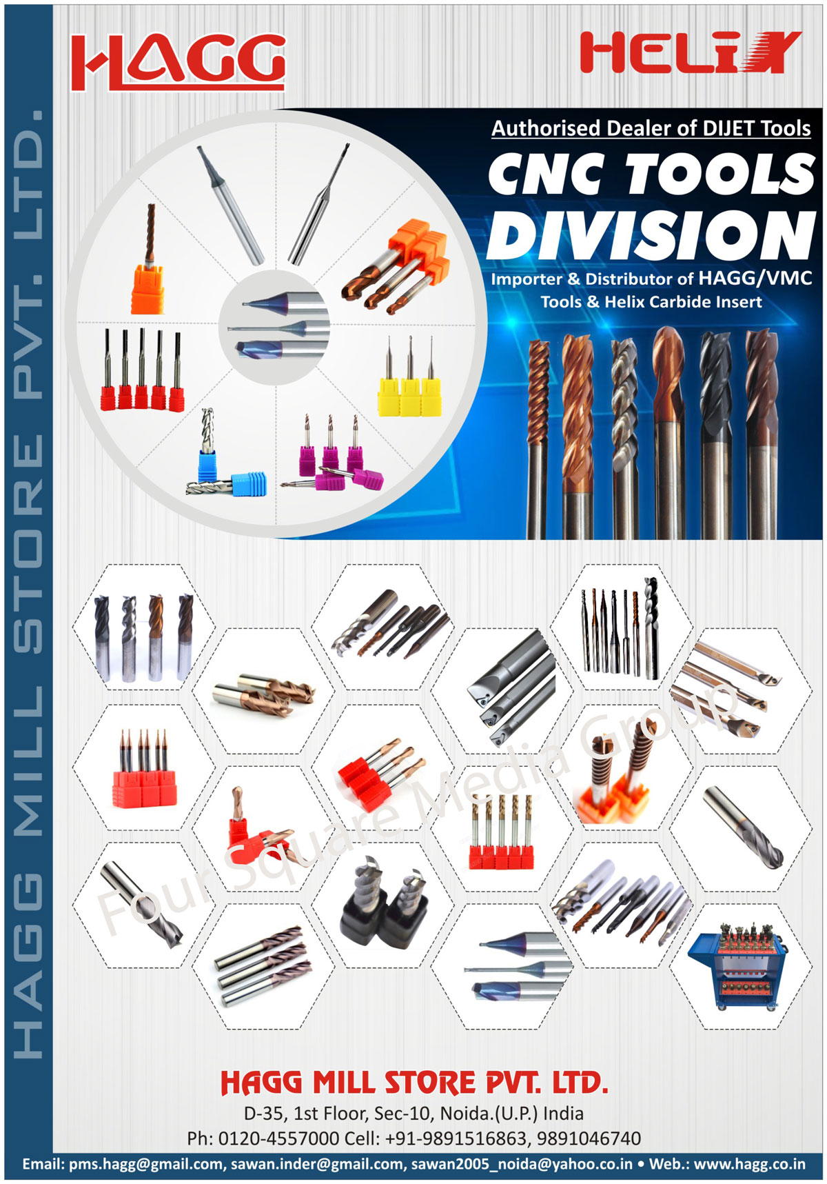 CNC Tool Division, HAGG Tool, VMC Tool, Helix Carbide Insert