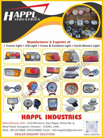 Automotive Lights, Tractor Lights, JCB Lights, Crane Lights, Combine Lights, Earthmover Lights