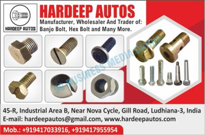 Banjo Bolts, Hex Bolts