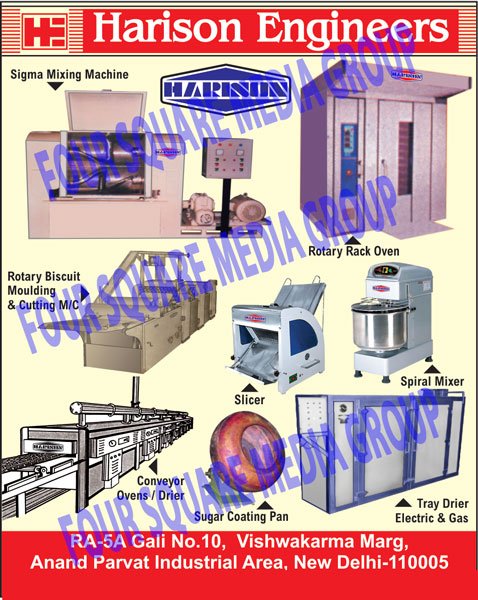 Food Mixing Machines, Rotary Rack Ovens, Rotary Biscuit Moulding Machines, Rotary Biscuit Cutting Machines, Slicers, Spiral Mixers, Conveyor Ovens, Conveyor Driers, Sugar Coating Pan, Electric Tray Driers, Electric Tray Dryers, Gas Tray Driers, Sigma Mixing Machines, Biscuit Moulding, Biscuit Cutting Machine, Mixers, Tray Driers, Biscuit Moulding Machines, Tray Drier Electric, Tray Drier Gas, Bread Slicers, Slicers