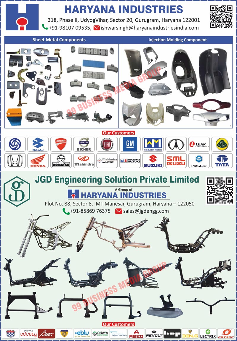 Automotive Parts, Engineering Parts, Steel Metal Components, Injection Moulding Components