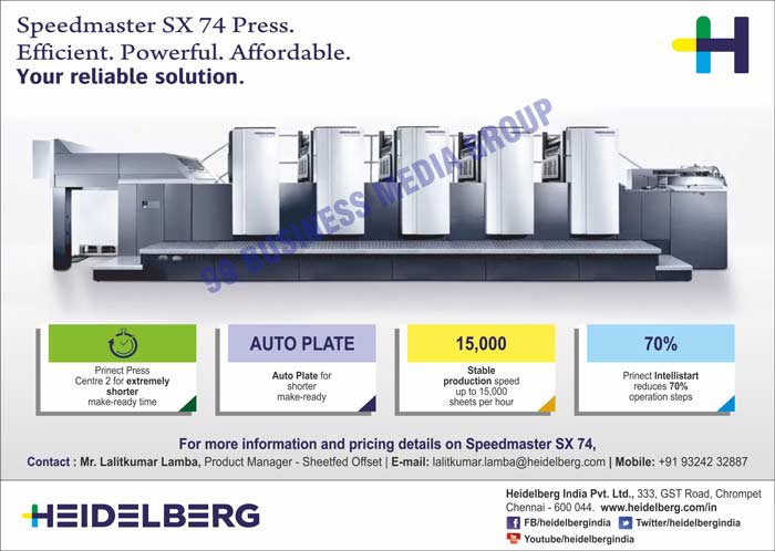 Digital Systems, Flexible Setups, Offset Systems, Anicolor Inking Units