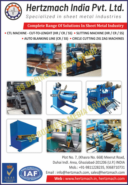 CTL Machine, HR Machine, CR Machine, SS Machine, Slitting Machine, HR Machine, CR Machine, SS Machine, Auto Blanking Line, CR Blanking Line, SS Blanking Line, Circle Cutting Zig Zag Machines