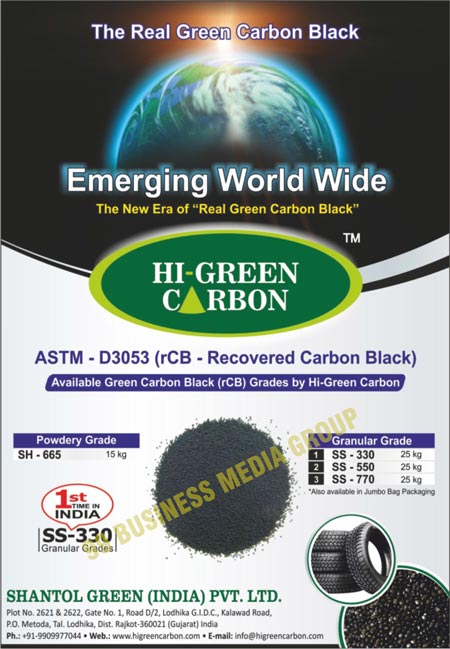 Green Carbon Black, Carbon Black Powders, Carbon Black Granules