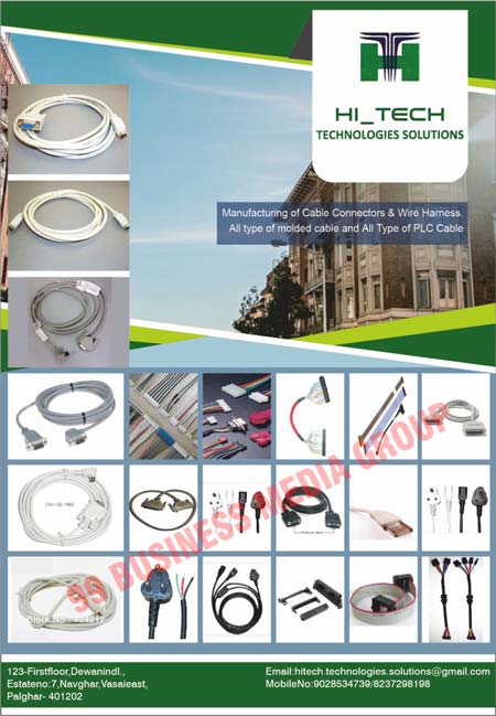 Cable Connectors, Wire Harness, Molded Cables, PLC Cables