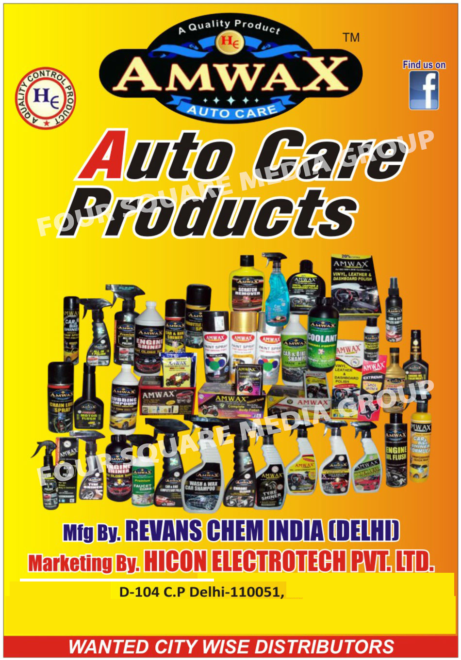 Automotive Care Products, Car Care Products, Dashboard Shiners, Bike Body Polish, Car Body Polish, Tyre Shiners, PTFE Coatings, Rubbing Compounds, Petrol Additives, Engine Oil Additives, Engine Flusher, Car Air Freshers, Rust Cleaners, Injector Cleaners, Carburetor Cleaners, Wind Shield Cleaners, Auto Care Products, Car Wash, Car Wax, Car Air Freshener